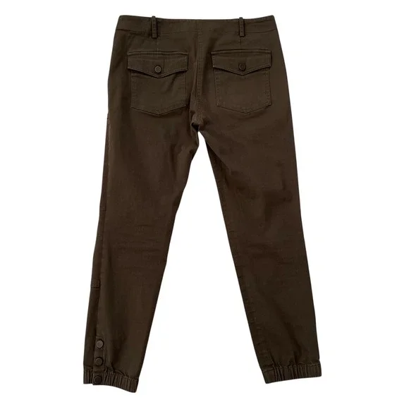 Bundle of 2 Veronica Beard Field Cargo Cropped Twill Pants Black and Green SZ 6‎ - Picture 4 of 16